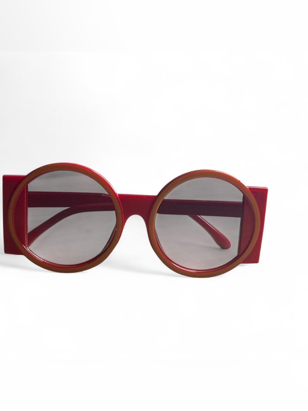 Red Round Frame Women's Sunglasses